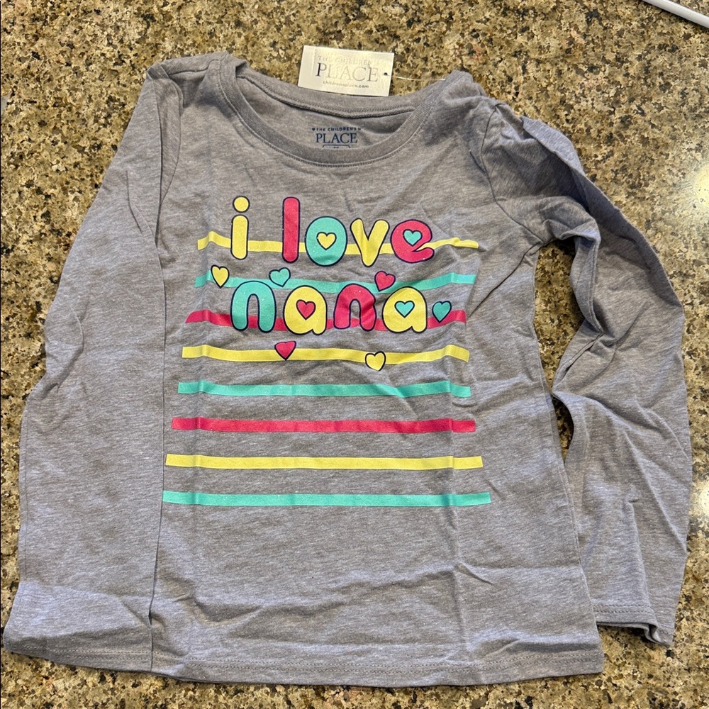 The Children's Place Gray 'I Love Nana' Long Sleeve Tee